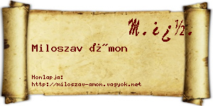 Miloszav Ámon névjegykártya